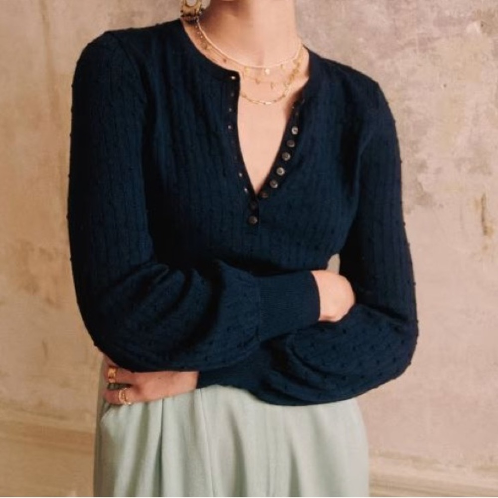 Sezane Zoé Jumper Marine. - Size M